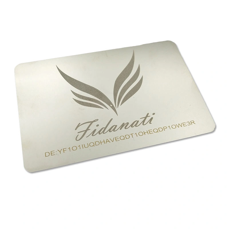 Wholesale Custom Engraved Printing Credit Card Size Gold Stainless Steel Metal Business Card